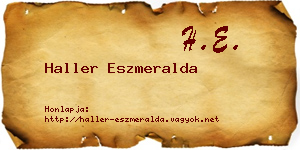 Haller Eszmeralda névjegykártya
